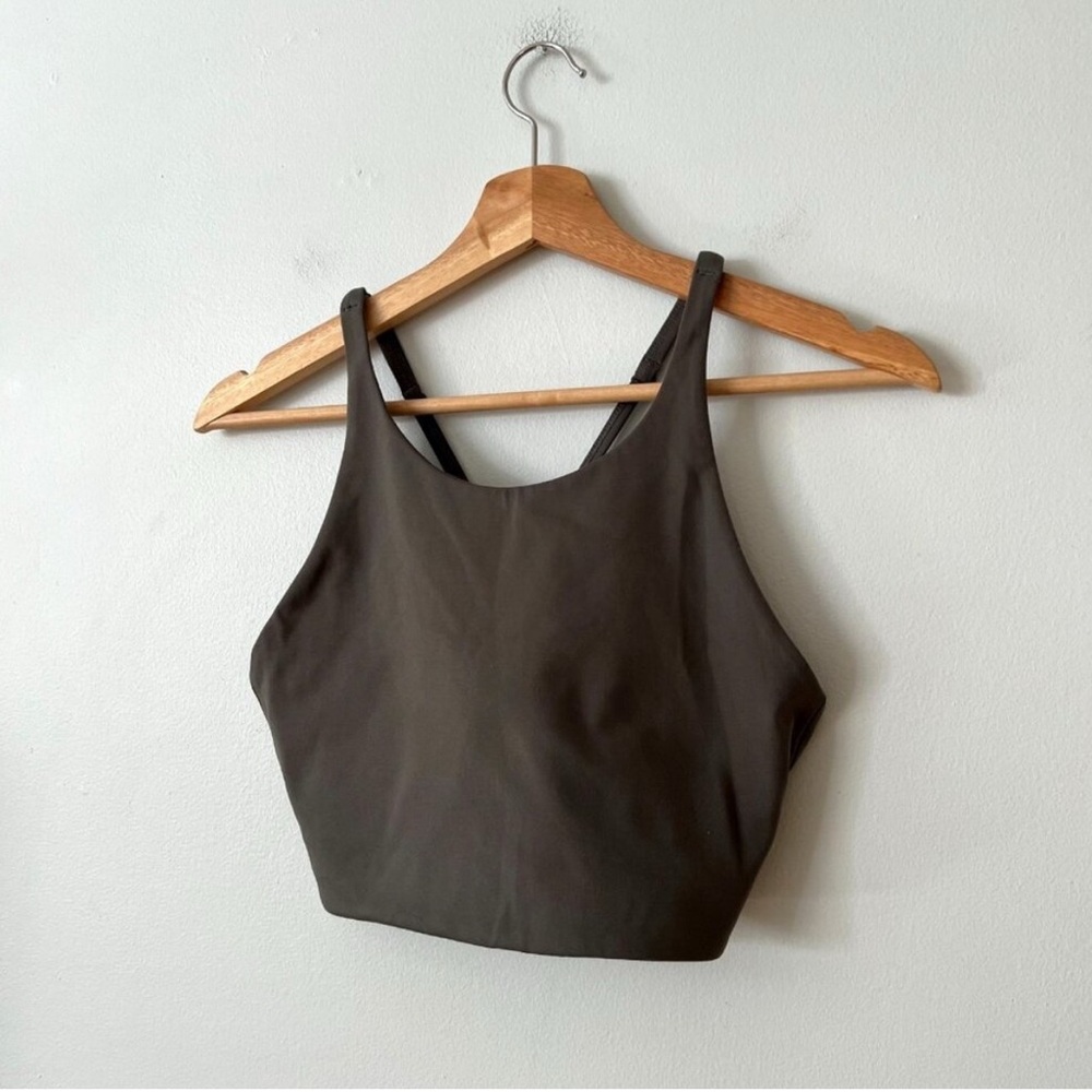 Girlfriend Collective Topanga Crisscross Strap Sports Bra Green Women's Size M
